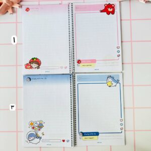 دفتر حاشیه دار استیکردار