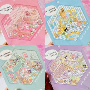 استیکر سه بعدی طراحی اتاق کرومی