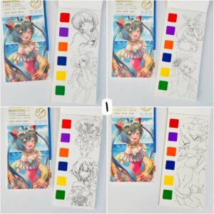 دفترچه آبرنگی انیمه